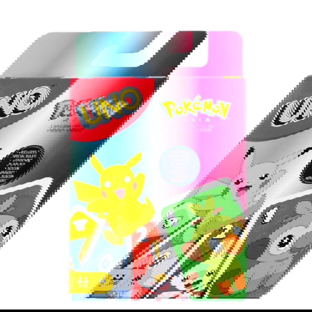 Mattel UNO Pokemon Sword & Shield Card Games Family Funny Entertainment Board Game Poker Kids Toys Playing Cards - Slobuy