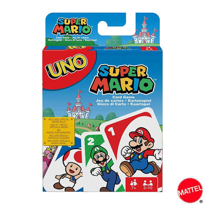 Mattel UNO Super Mario Card Games Family Funny Entertainment Board Game Poker Kids Toys Playing Cards - Slobuy
