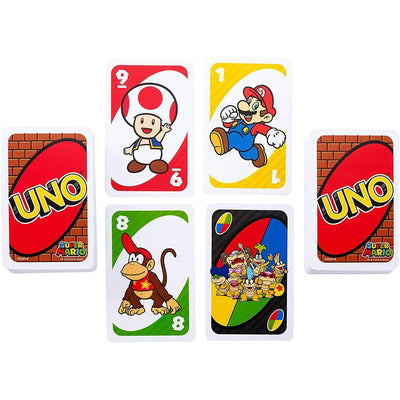 Mattel UNO Super Mario Card Games Family Funny Entertainment Board Game Poker Kids Toys Playing Cards - Slobuy