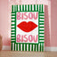 Maximalist Eclectic Pink French Quotes Bisou Bisou Bonjour Bonne Nuit Wall Art Canvas Painting Posters Living Room Home Decor - Slobuy