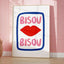 Maximalist Eclectic Pink French Quotes Bisou Bisou Bonjour Bonne Nuit Wall Art Canvas Painting Posters Living Room Home Decor - Slobuy