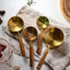 Measuring Spoon Set Wooden Handle Stainless Steel Measuring Cups Spoons Baking Tools Coffee Bartending Scale Kitchen Accessories - Slobuy