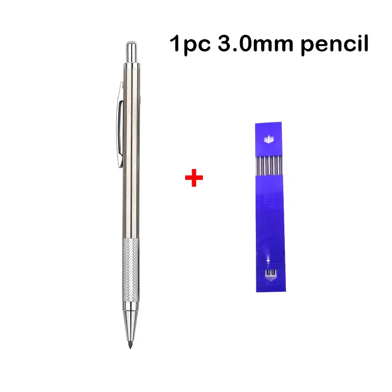 Mechanical Pencil Set 0.3 0.5 0.7 0.9 1.3 2.0mm Full Metal Art Drawing Painting Automatic Pencil with Leads Office School Supply - Slobuy