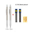Mechanical Pencil Set 0.3 0.5 0.7 0.9 1.3 2.0mm Full Metal Art Drawing Painting Automatic Pencil with Leads Office School Supply - Slobuy