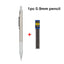 Mechanical Pencil Set 0.3 0.5 0.7 0.9 1.3 2.0mm Full Metal Art Drawing Painting Automatic Pencil with Leads Office School Supply - Slobuy