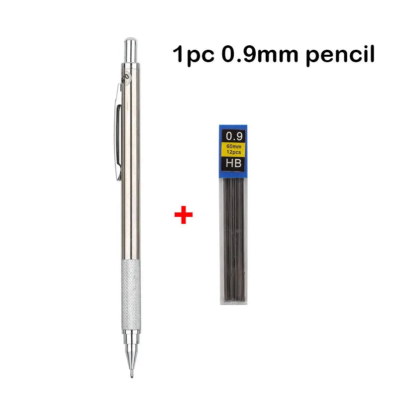 Mechanical Pencil Set 0.3 0.5 0.7 0.9 1.3 2.0mm Full Metal Art Drawing Painting Automatic Pencil with Leads Office School Supply - Slobuy