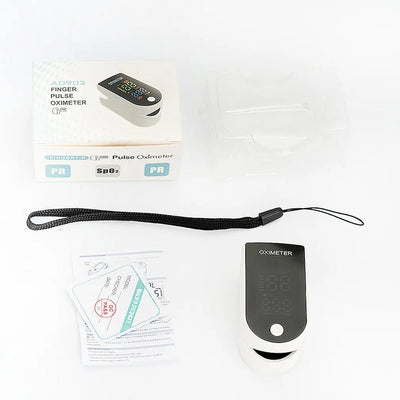 Medical Finger Oximeter Fingertip Pulse Oximeter Equipment SPO2 PR Heart Rate Monitor Blood Oxygen Saturation Health Care Meter - Slobuy