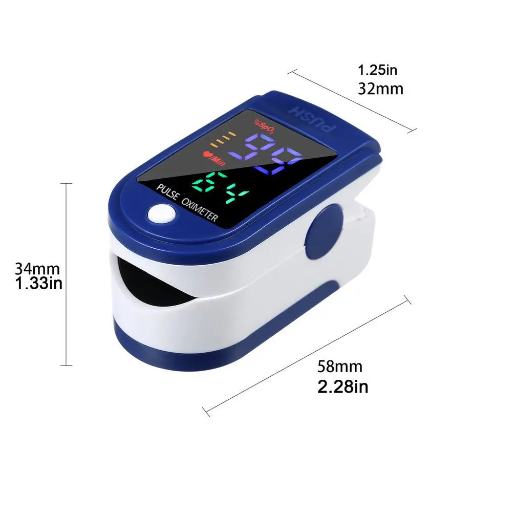 Medical Finger Oximeter Fingertip Pulse Oximeter Equipment SPO2 PR Heart Rate Monitor Blood Oxygen Saturation Health Care Meter - Slobuy