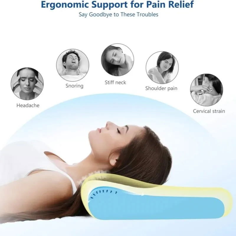 Memory Foam Bed Orthopedic Pillow Neck Protection Slow Rebound Memory Pillow Butterfly Shaped Health Cervical Neck - Slobuy