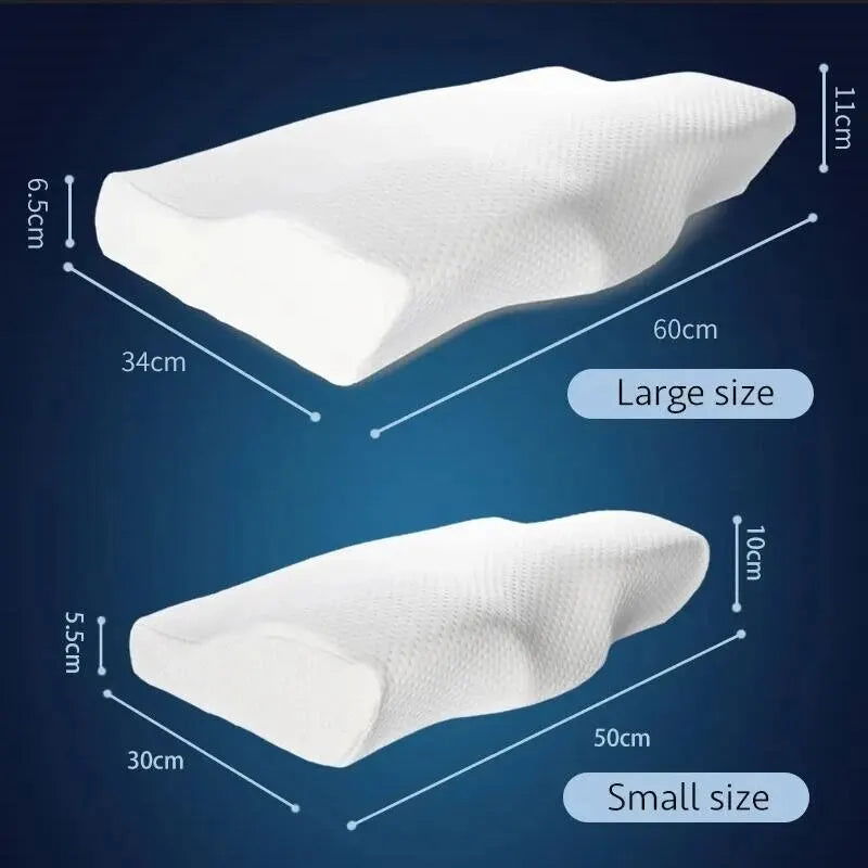 Memory Foam Bed Orthopedic Pillow Neck Protection Slow Rebound Memory Pillow Butterfly Shaped Health Cervical Neck - Slobuy