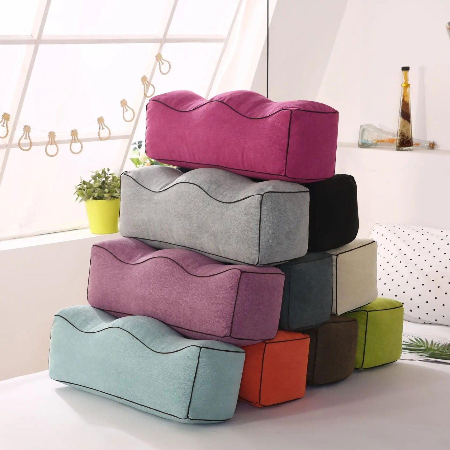 Memory Foam Leg Foot Raiser Pillow Support Cushion Home Massage Support Body Pillows Sleeping for Pregnant Orthopedic Sciatica - Slobuy