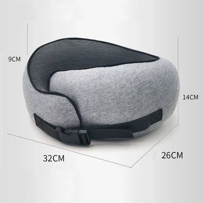 Memory Foam Neck Pillow Cervical Vertebra Travel Portable Noon Break Aircraft U Type Of Pillow Sleep Camping Pillow Carry Bag - Slobuy