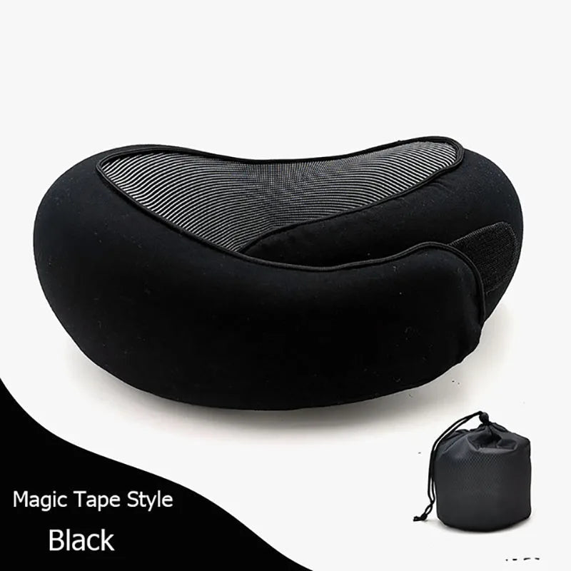 Memory Foam Neck Pillow Cervical Vertebra Travel Portable Noon Break Aircraft U Type Of Pillow Sleep Camping Pillow Carry Bag - Slobuy