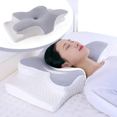 Memory Foam Pillows Butterfly Shaped Relaxing Cervical Slow Rebound Neck Pillow Pain Relief Sleeping Orthopedic Pillow Beding - Slobuy