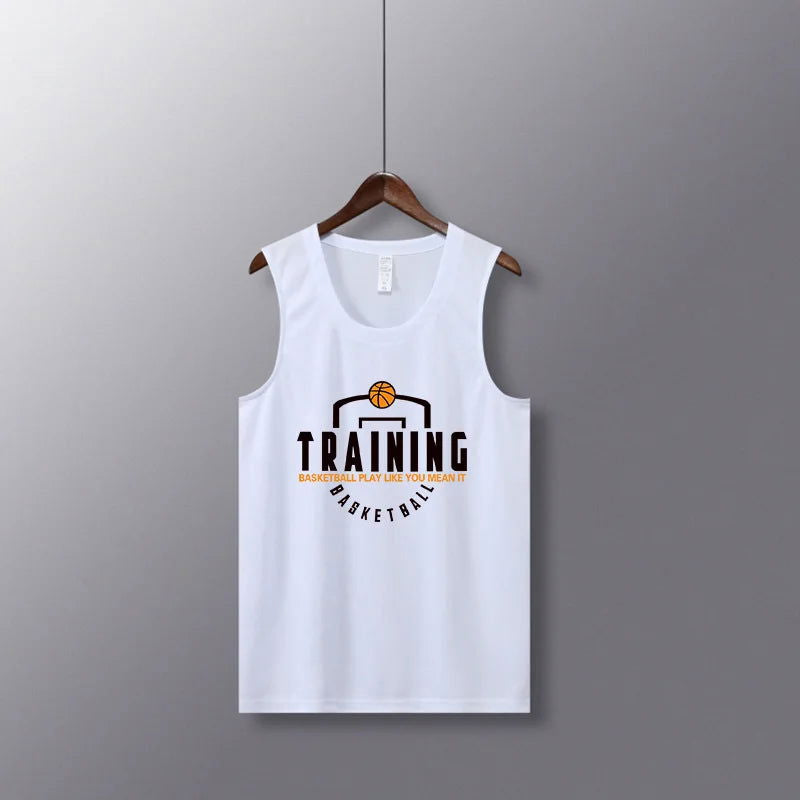 Men Basketball Jerseys Shirts Youth Basketball Vest Uniforms Blank Custom Gym Running Training Loose Jerseys Suits Tank Top - Slobuy