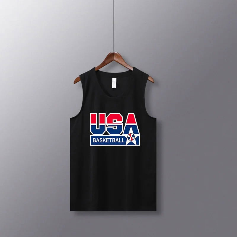 Men Basketball Jerseys Shirts Youth Basketball Vest Uniforms Blank Custom Gym Running Training Loose Jerseys Suits Tank Top - Slobuy