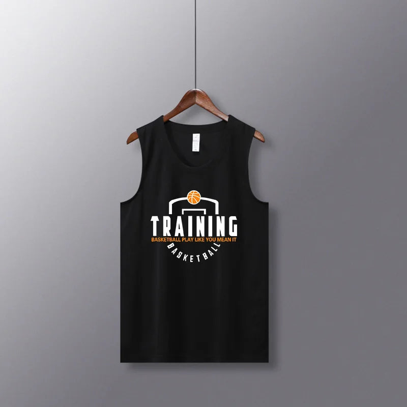 Men Basketball Jerseys Shirts Youth Basketball Vest Uniforms Blank Custom Gym Running Training Loose Jerseys Suits Tank Top - Slobuy
