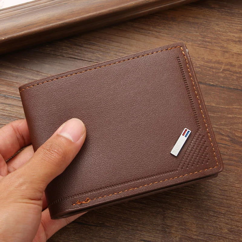 Men Inserts Foldable Wallets Picture Coin Slim Purses Business Money Credit ID Cards Holders Vintage Protection Capacity Bags - Slobuy