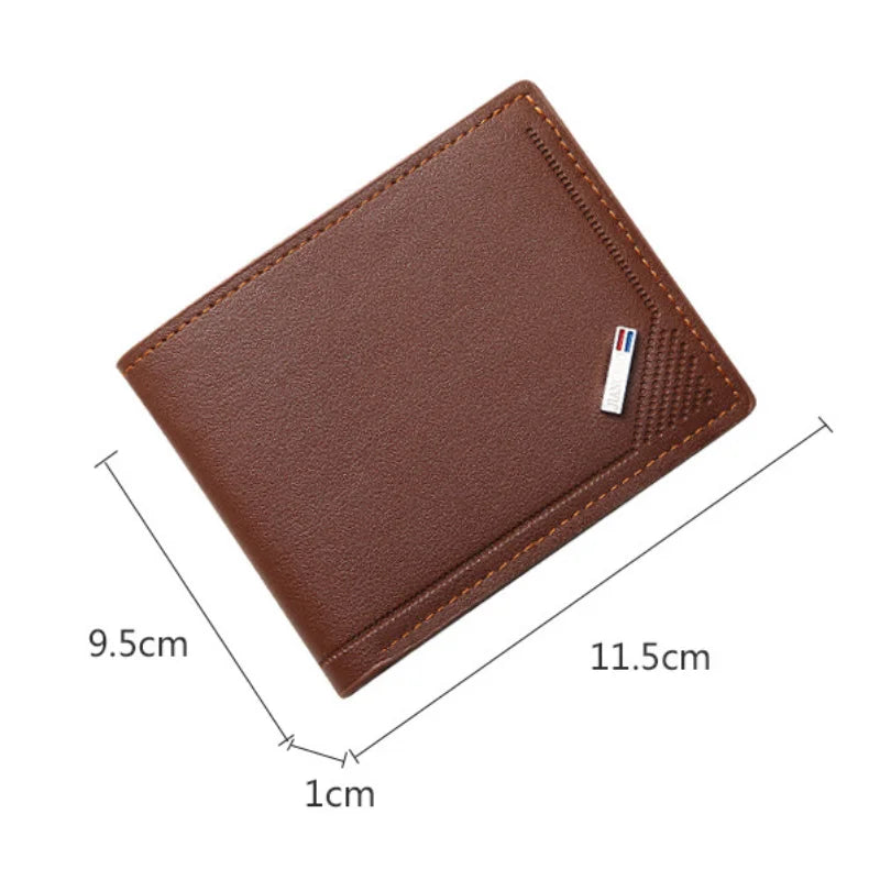 Men Inserts Foldable Wallets Picture Coin Slim Purses Business Money Credit ID Cards Holders Vintage Protection Capacity Bags - Slobuy