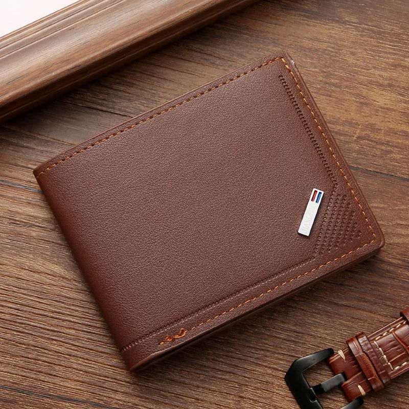 Men Inserts Foldable Wallets Picture Coin Slim Purses Business Money Credit ID Cards Holders Vintage Protection Capacity Bags - Slobuy