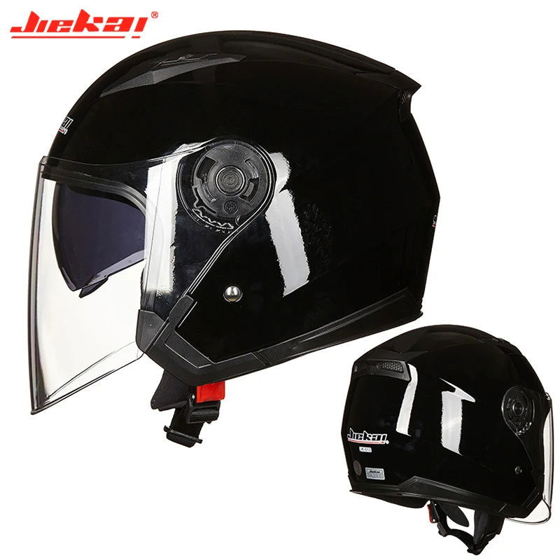 Men Motorcycle half Helmets Dual Lens Scooter Moto Helmet Casco vespa village Riding capacete de moto motocross Helmets - Slobuy