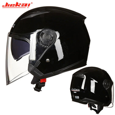 Men Motorcycle half Helmets Dual Lens Scooter Moto Helmet Casco vespa village Riding capacete de moto motocross Helmets - Slobuy