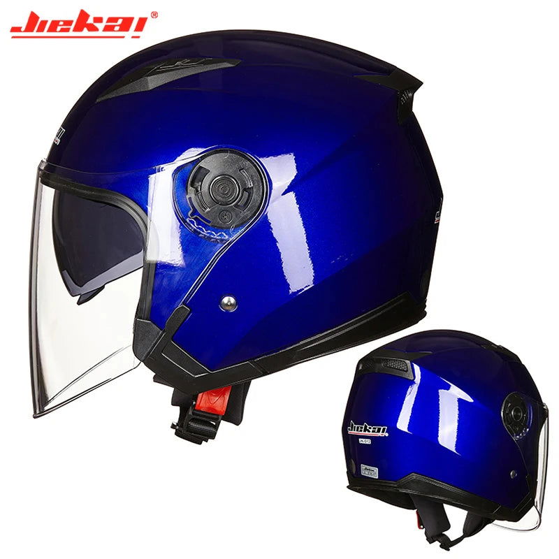 Men Motorcycle half Helmets Dual Lens Scooter Moto Helmet Casco vespa village Riding capacete de moto motocross Helmets - Slobuy