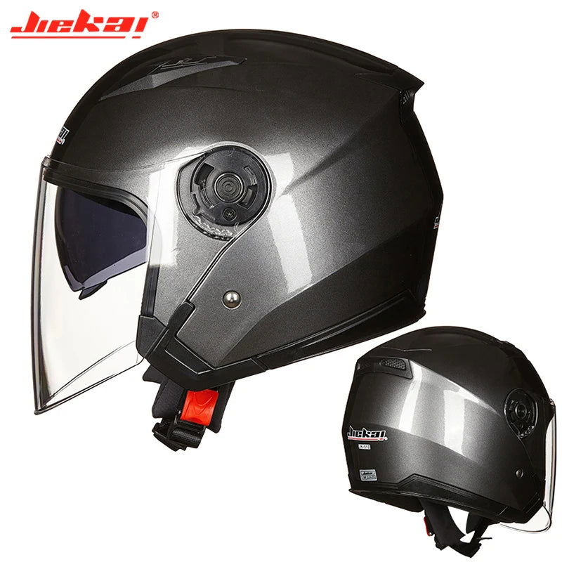 Men Motorcycle half Helmets Dual Lens Scooter Moto Helmet Casco vespa village Riding capacete de moto motocross Helmets - Slobuy