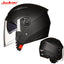 Men Motorcycle half Helmets Dual Lens Scooter Moto Helmet Casco vespa village Riding capacete de moto motocross Helmets - Slobuy