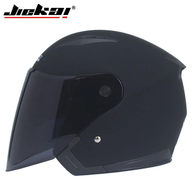 Men Motorcycle half Helmets Dual Lens Scooter Moto Helmet Casco vespa village Riding capacete de moto motocross Helmets - Slobuy