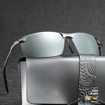 Men Photochromic Polarized Sunglasses Driving Fishing Chameleon Glasses Change Color Sun Glasses Day Night Vision UV400 Eyewear - Slobuy