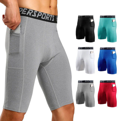 Men Running Short  Quick Dry Leggings Mens Compression Tights Gym Fitness Sport Shorts Male Trunks - Slobuy