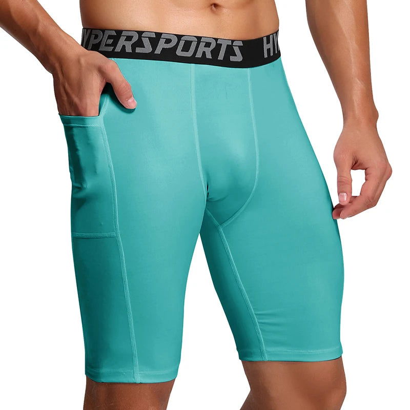 Men Running Short  Quick Dry Leggings Mens Compression Tights Gym Fitness Sport Shorts Male Trunks - Slobuy
