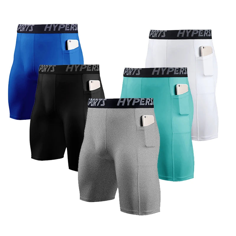 Men Running Short  Quick Dry Leggings Mens Compression Tights Gym Fitness Sport Shorts Male Trunks - Slobuy