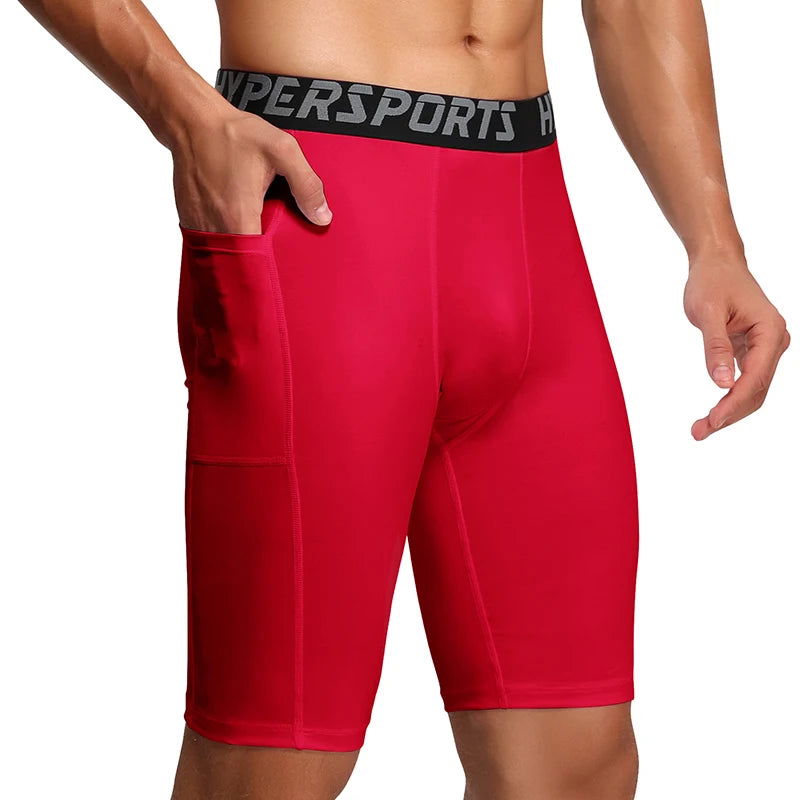 Men Running Short  Quick Dry Leggings Mens Compression Tights Gym Fitness Sport Shorts Male Trunks - Slobuy