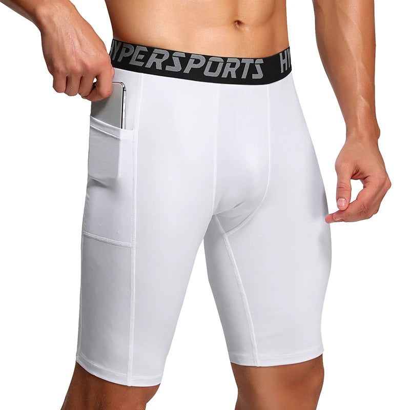 Men Running Short  Quick Dry Leggings Mens Compression Tights Gym Fitness Sport Shorts Male Trunks - Slobuy