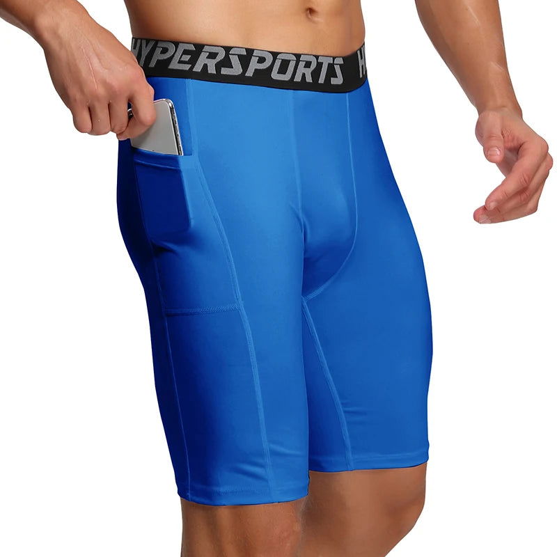 Men Running Short  Quick Dry Leggings Mens Compression Tights Gym Fitness Sport Shorts Male Trunks - Slobuy