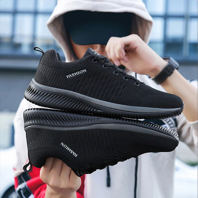 Men Running Walking Knit Shoes Fashion Casual Sneakers Breathable Sport Athletic Gym Lightweight Men Sneakers Casual Shoes - Slobuy
