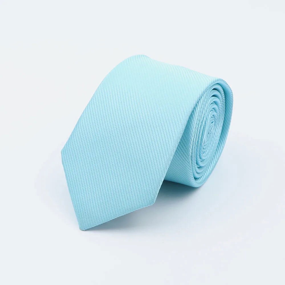 Men Solid Classic Ties Formal Striped Business 6cm Slim Necktie for Wedding Tie Skinny Groom Cravat - Slobuy