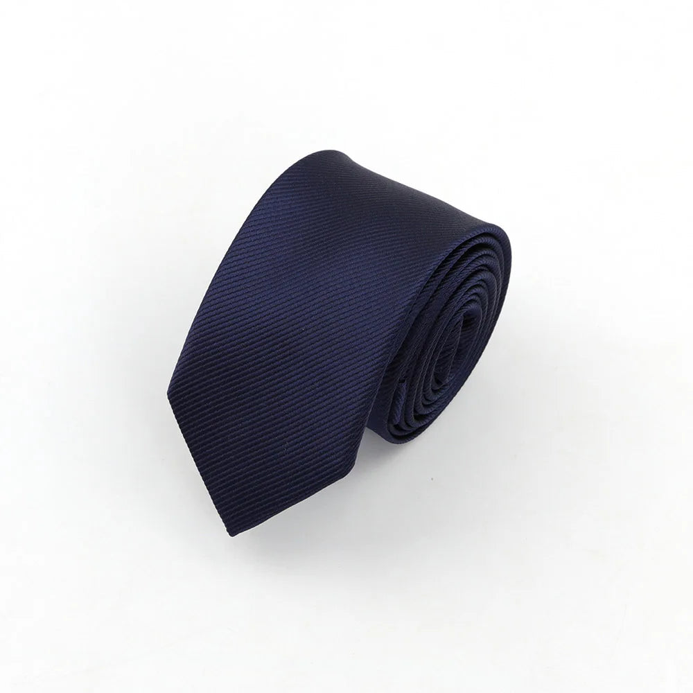 Men Solid Classic Ties Formal Striped Business 6cm Slim Necktie for Wedding Tie Skinny Groom Cravat - Slobuy