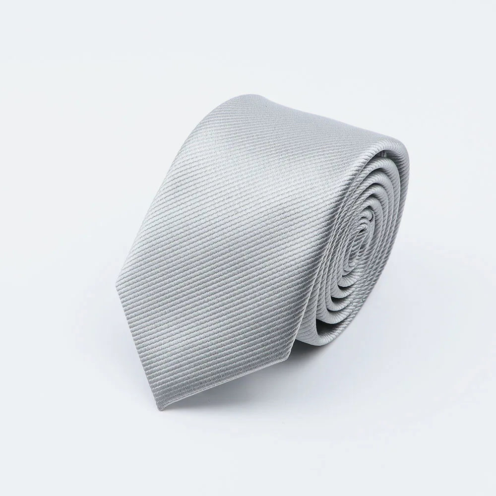Men Solid Classic Ties Formal Striped Business 6cm Slim Necktie for Wedding Tie Skinny Groom Cravat - Slobuy