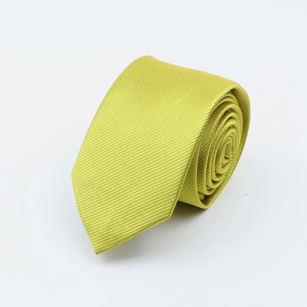Men Solid Classic Ties Formal Striped Business 6cm Slim Necktie for Wedding Tie Skinny Groom Cravat - Slobuy