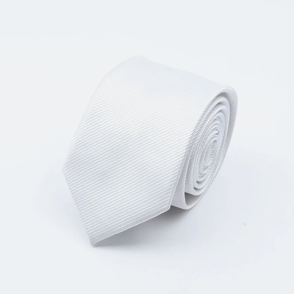 Men Solid Classic Ties Formal Striped Business 6cm Slim Necktie for Wedding Tie Skinny Groom Cravat - Slobuy