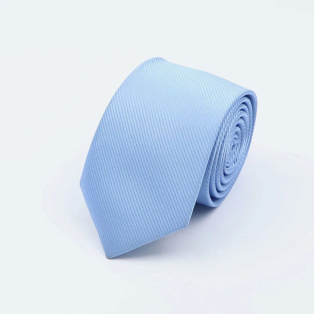 Men Solid Classic Ties Formal Striped Business 6cm Slim Necktie for Wedding Tie Skinny Groom Cravat - Slobuy
