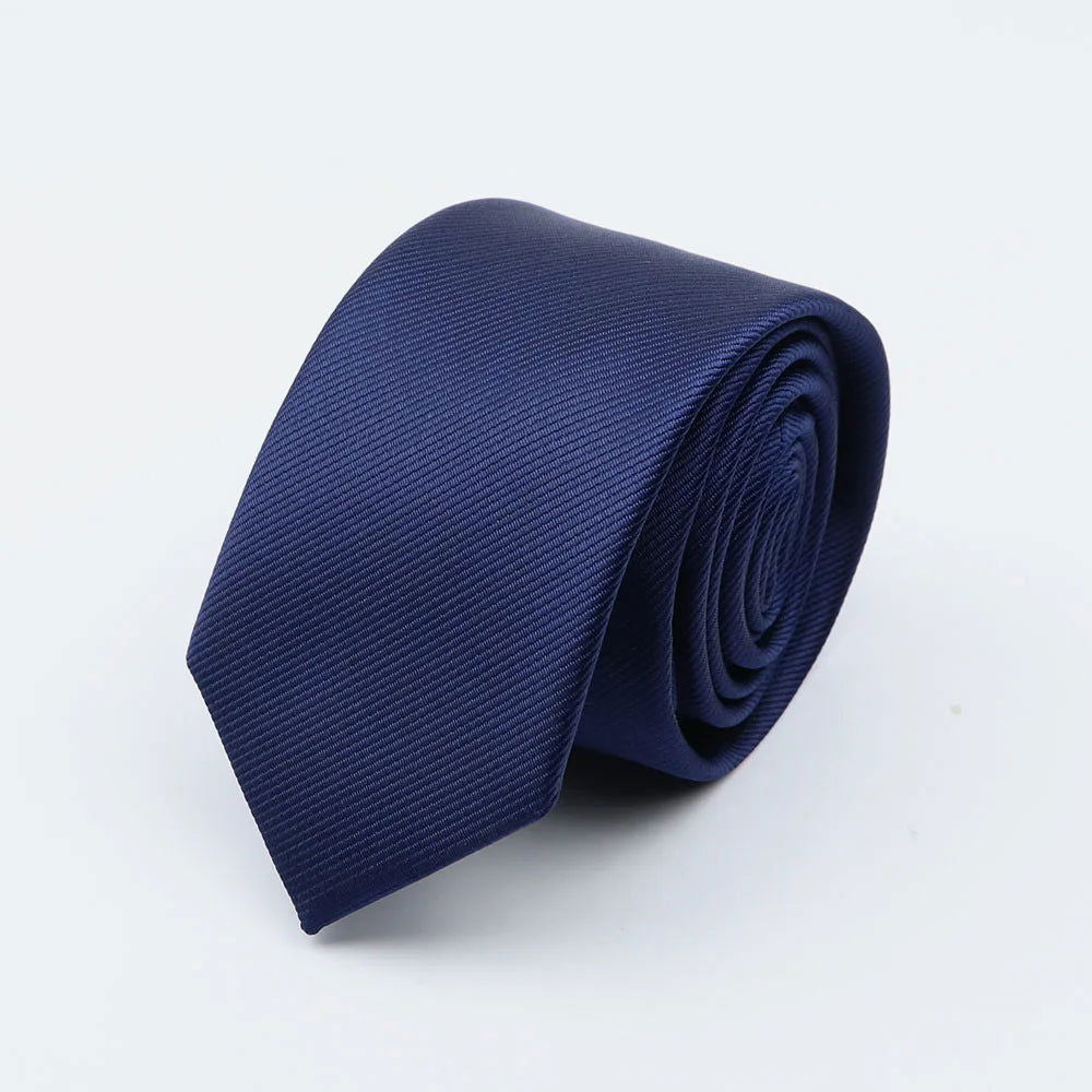 Men Solid Classic Ties Formal Striped Business 6cm Slim Necktie for Wedding Tie Skinny Groom Cravat - Slobuy