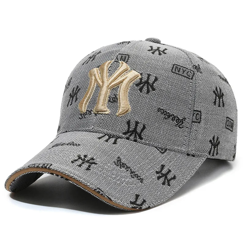Men Summer Fashion Embroidery Letter Baseball Cap Hip Hop Snapback Hat Outdoor Fishing Sports Sun Protection Sun Shade Hat - Slobuy