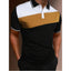 Men Summer Short Sleeve Spell Color Polo Shirt , Men Slim Fit Sport Golf Polo Shirt . - Slobuy