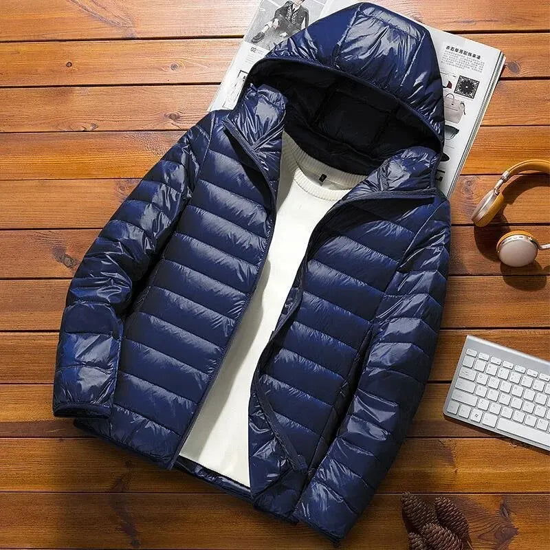 Men Winter Cotton Coat Lightweight Trendy Short Thick Warm Winter Clothes Black Red Blue White Green Sports Casual Use - Slobuy