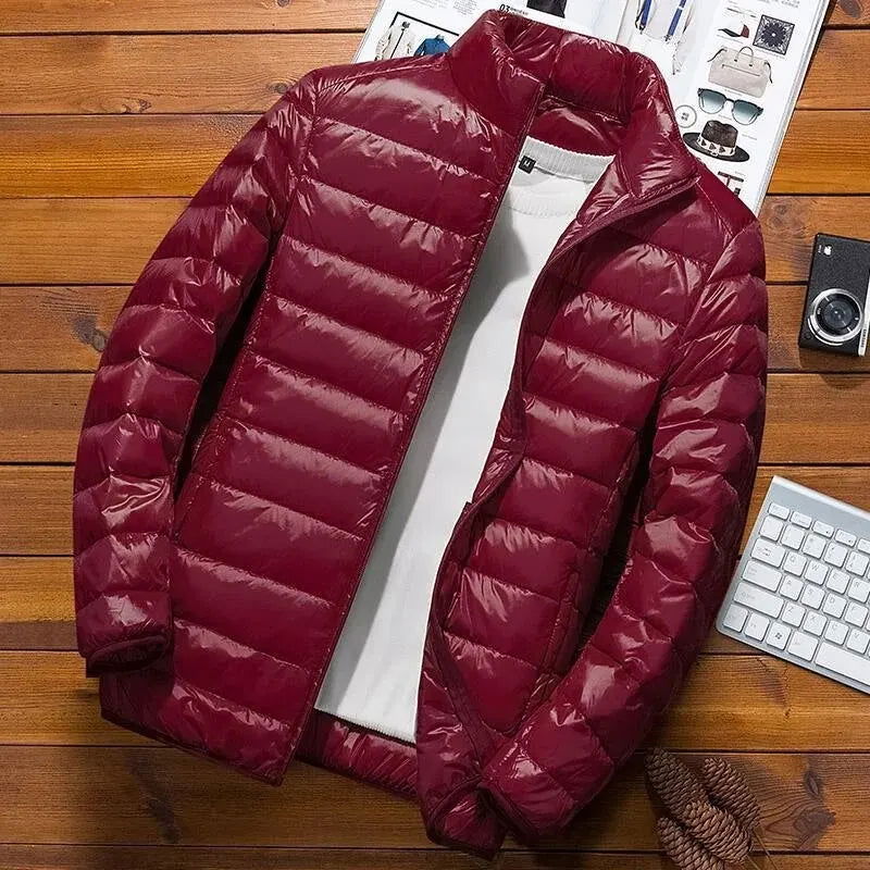 Men Winter Cotton Coat Lightweight Trendy Short Thick Warm Winter Clothes Black Red Blue White Green Sports Casual Use - Slobuy