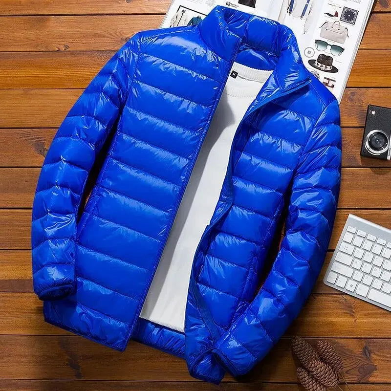 Men Winter Cotton Coat Lightweight Trendy Short Thick Warm Winter Clothes Black Red Blue White Green Sports Casual Use - Slobuy